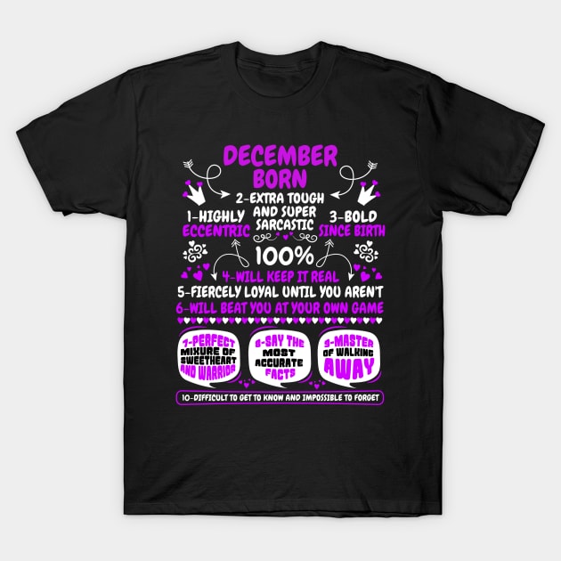 December Born T-Shirt by MCALTees